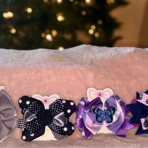 Colorful Bow Hair Clips Set for Kids